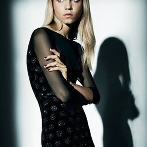 New Look Mesh sheer polka dot glitter dress